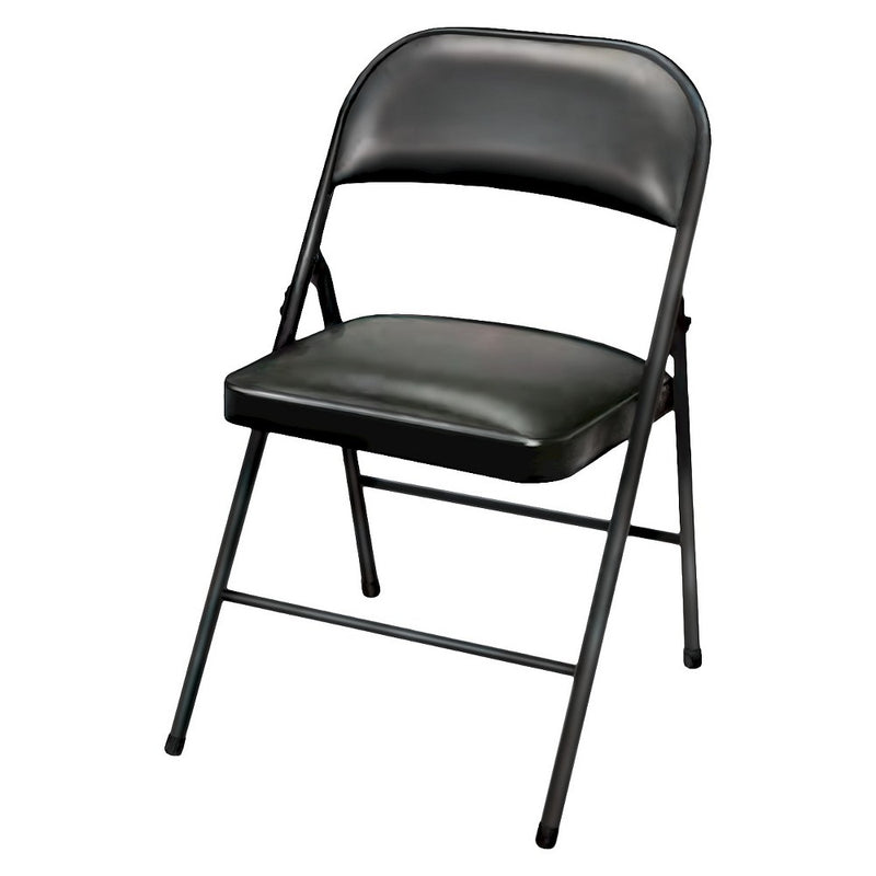 Folding Chair Vinyl Padded Black - Plastic Dev Group (LOCAL PICKUP ONLY)