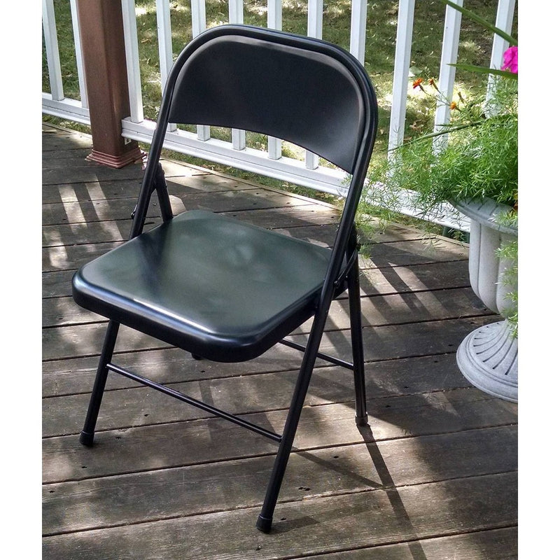 Folding Chair Vinyl Padded Black - Plastic Dev Group (LOCAL PICKUP ONLY)