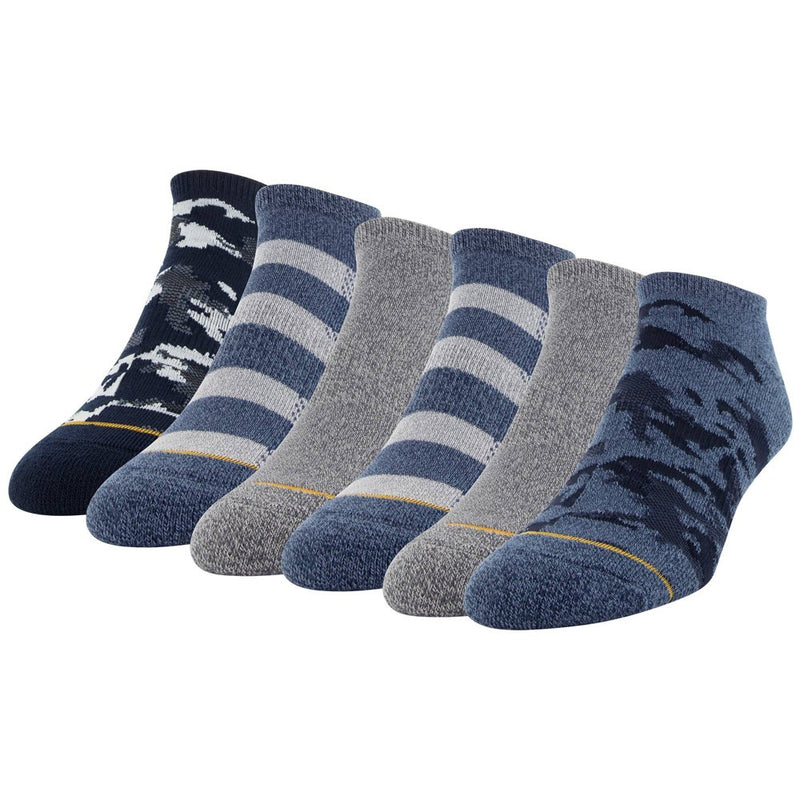 Signature Gold by GOLDTOE Men's Repreve 6pk Socks - Gray/Blue/Black 6-12.5
