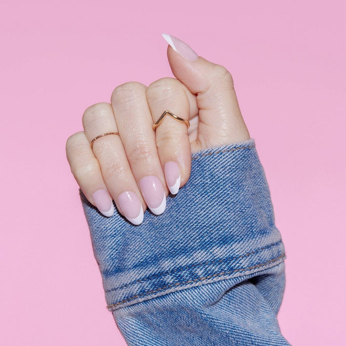 L.A. Girl Artificial Nail Tips- Oh So Shiny - Modern French Tip - 25ct