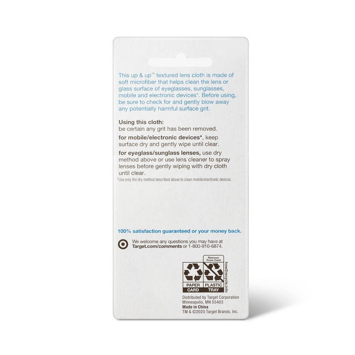 Lens Cleaning Cloth - Microfiber - up & up