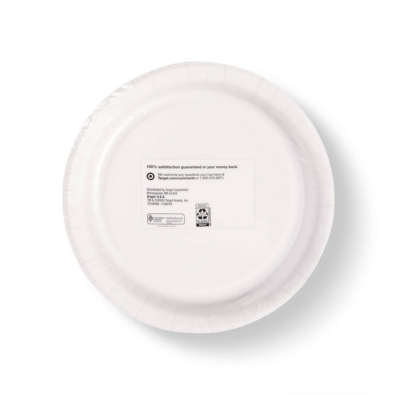 Paper Plate 10" - 86ct - up & up (Pattern & Color May Vary)