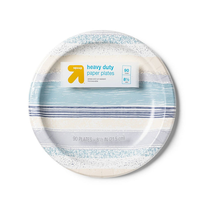 Textured Paper Plates - 90ct - up & up (Pattern & Color May Vary)
