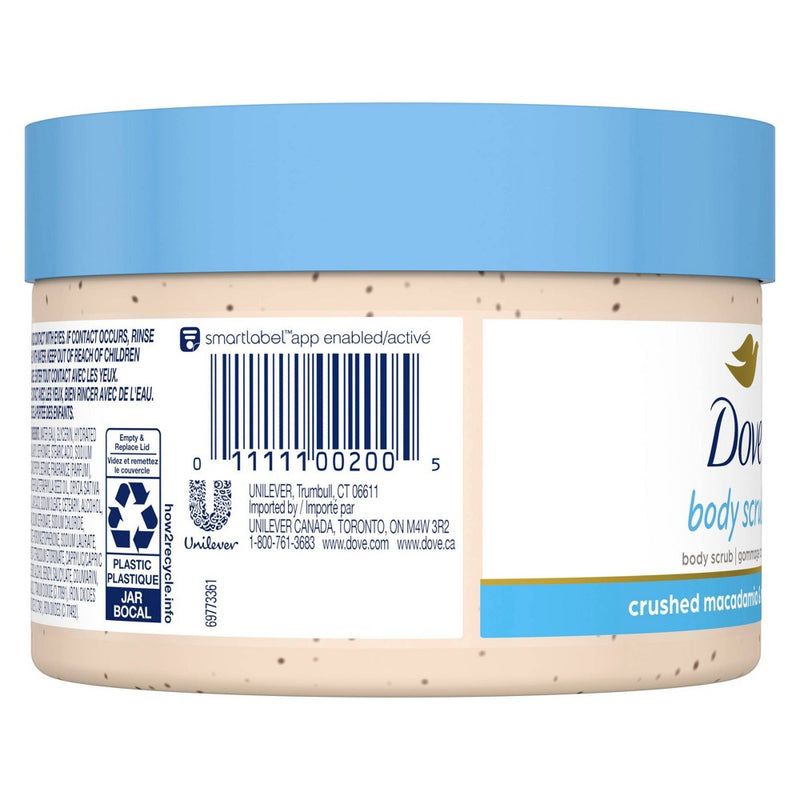 Dove Crushed Macadamia & Rice Milk Exfoliating Body Scrub - 10.5 oz