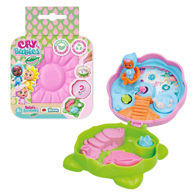 Little Changers by Cry Babies Eco-Friendly Flower Compact Miniature Playset (Styles May Vary)