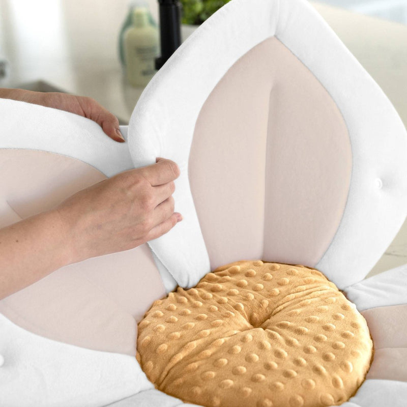 Blooming Bath Lotus Baby Bath Cushion - Cream/Clay