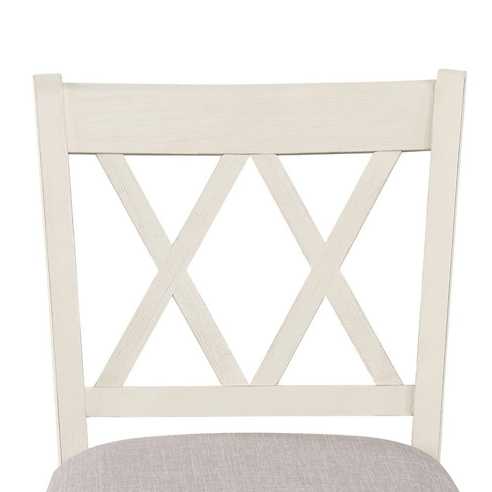 24" Brookline Xx Back Swivel Counter Height Barstool Antique Cream/White - Home 2 Office (LOCAL PICKUP ONLY)