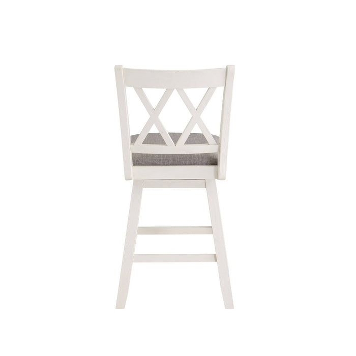 24" Brookline Xx Back Swivel Counter Height Barstool Antique Cream/White - Home 2 Office (LOCAL PICKUP ONLY)