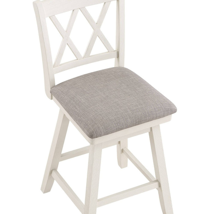 24" Brookline Xx Back Swivel Counter Height Barstool Antique Cream/White - Home 2 Office (LOCAL PICKUP ONLY)