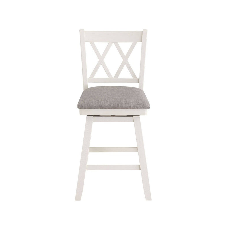 24" Brookline Xx Back Swivel Counter Height Barstool Antique Cream/White - Home 2 Office (LOCAL PICKUP ONLY)