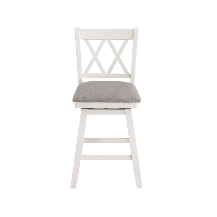 24" Brookline Xx Back Swivel Counter Height Barstool Antique Cream/White - Home 2 Office (LOCAL PICKUP ONLY)