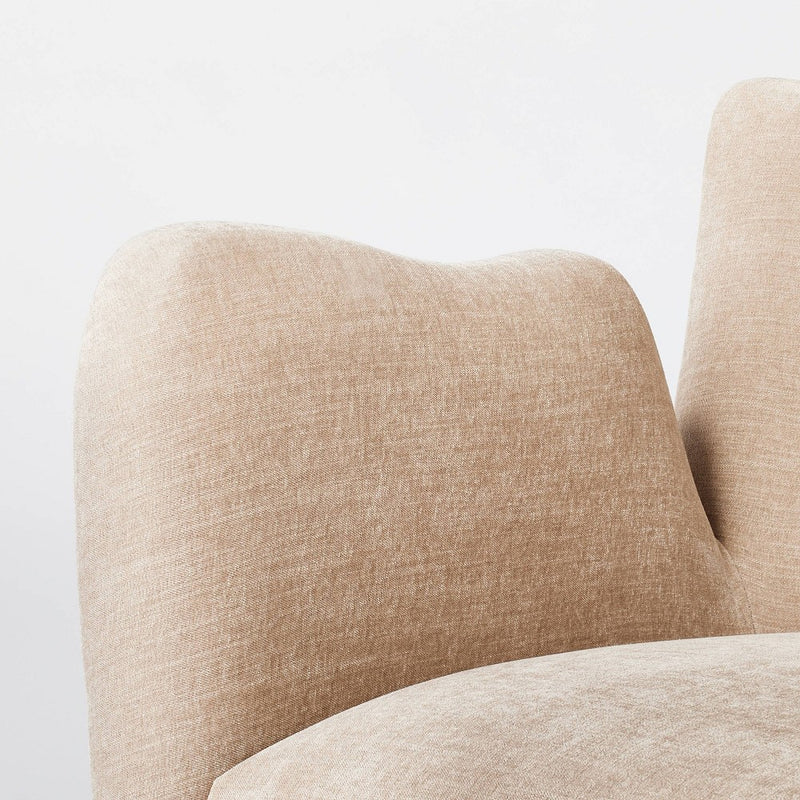 Wing Arm Accent Chair Velvet Beige (KD) - Threshold designed with Studio McGee (LOCAL PICKUP ONLY)
