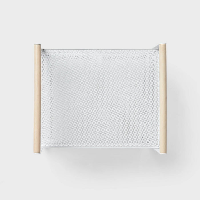 Metal 3-Tier Adjustable Shelf Box Organizer White - Brightroom