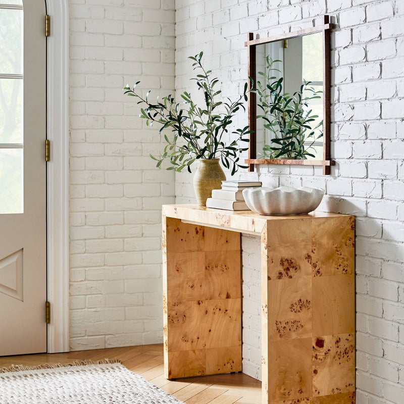 Ogden Burled Wood Console Table Brown (KD) - Threshold designed with Studio McGee (LOCAL PICKUP ONLY)