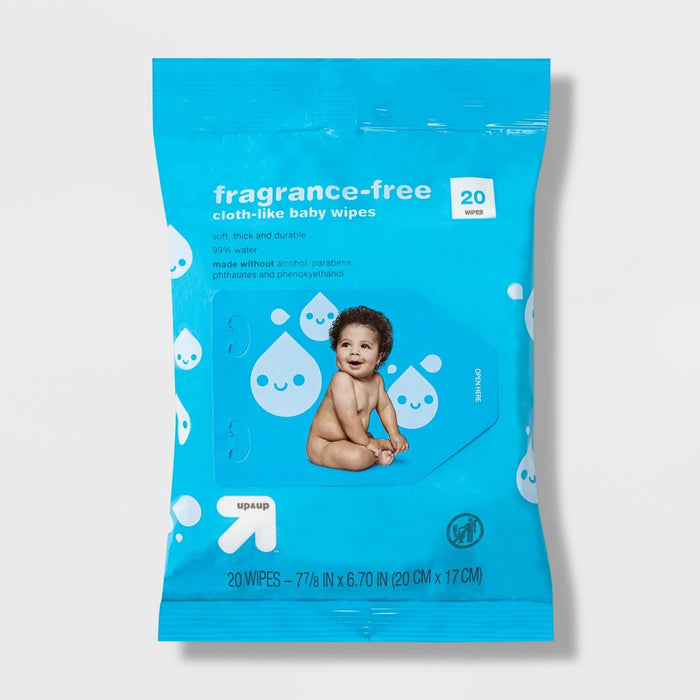 Fragrance Free Baby Wipes Travel Pack - 20ct - up & up