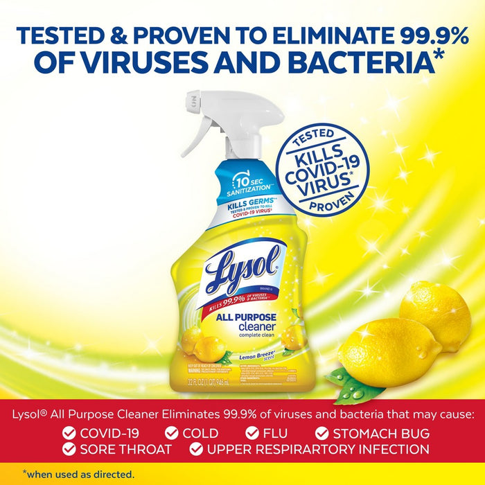 Lysol Lemon Scent All Purpose Cleaner Trigger - 32 fl oz/2ct