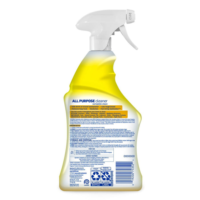 Lysol Lemon Scent All Purpose Cleaner Trigger - 32 fl oz/2ct