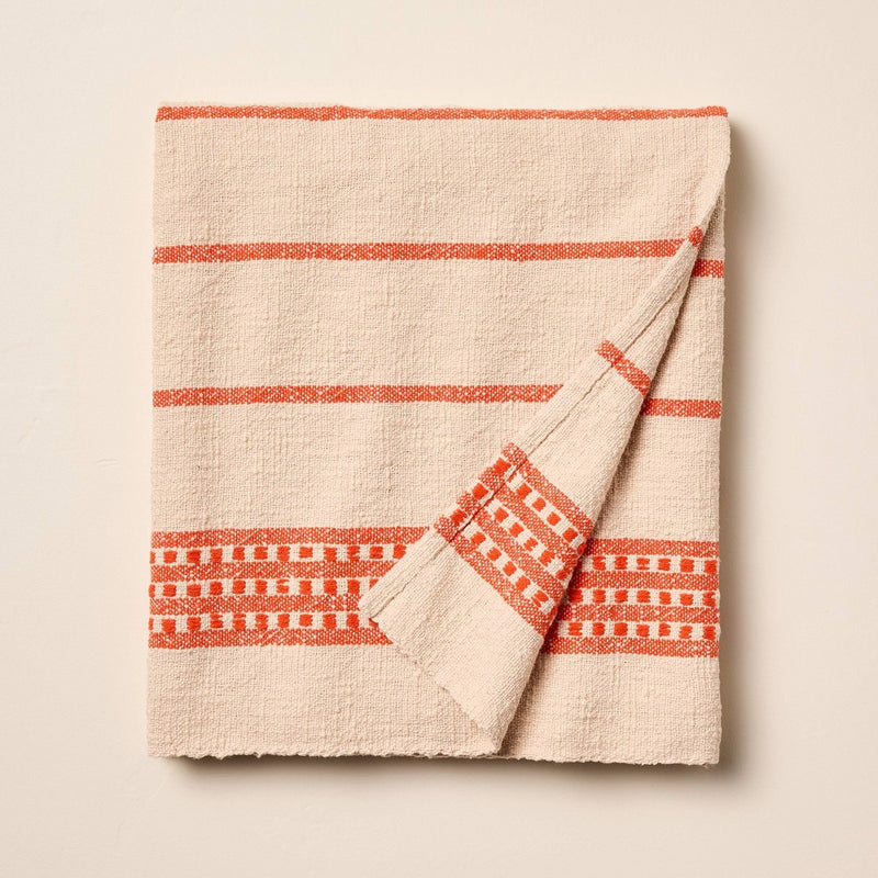 Border Check Woven Throw Blanket Blush/Poppy - Hearth & Hand with Magnolia