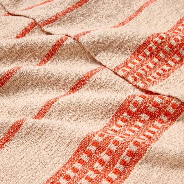 Border Check Woven Throw Blanket Blush/Poppy - Hearth & Hand with Magnolia