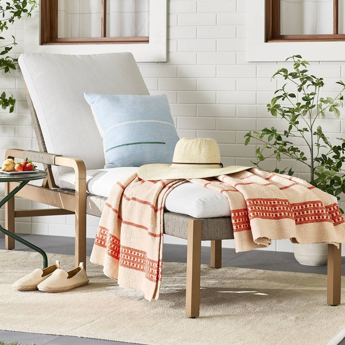 Border Check Woven Throw Blanket Blush/Poppy - Hearth & Hand with Magnolia