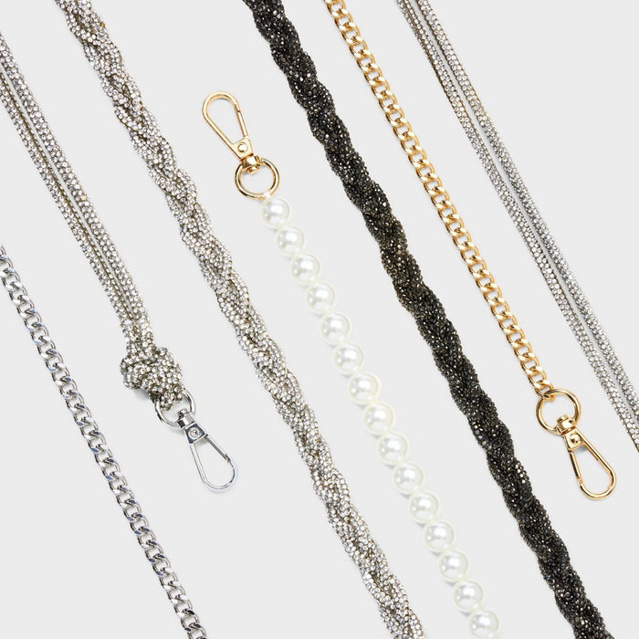 Handheld Mini Handbag Strap - A New Day Silver