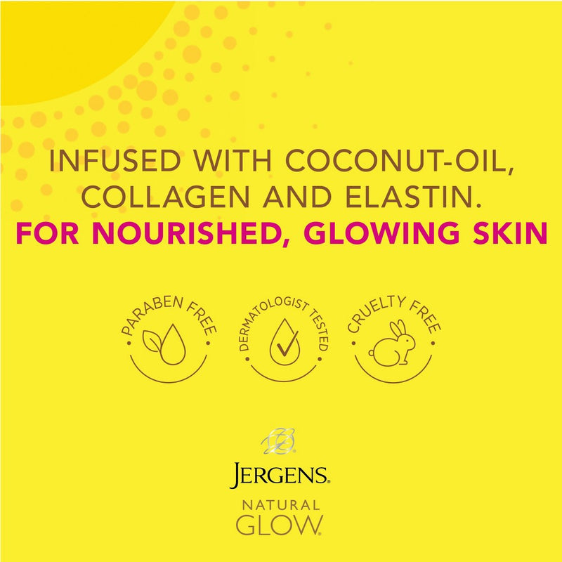 Jergens Natural Glow Firming Daily Moisturizer, Self Tanner Body Lotion, Fair To Medium Tone - 7.5 fl oz