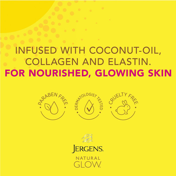 Jergens Natural Glow Firming Daily Moisturizer, Self Tanner Body Lotion, Fair To Medium Tone - 7.5 fl oz
