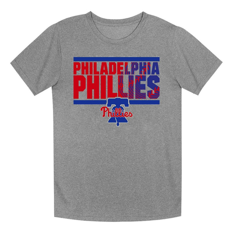 MLB Philadelphia Phillies Boys' Gray Poly T-Shirt - L