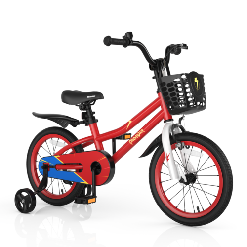 Kid’s 16" Bike w/Removable Training Wheels & Basket for 4-7 Years Old Red (LOCAL PICKUP ONLY)