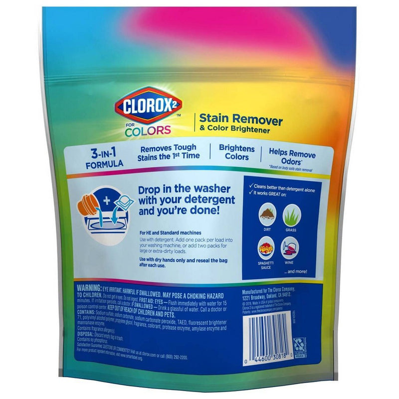 Clorox 2 for Colors Stain Remover and Color Brightener Packs - 40ct/25.4oz