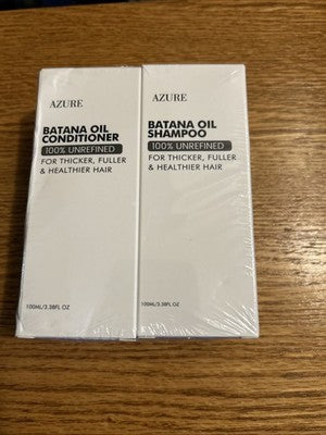 AZURE Batana Oil Shampoo & Conditioner 3.38 Fl Oz Ea. Eucalyptus/Lavender Sealed