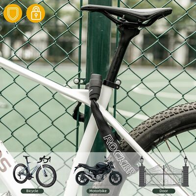 ROCKBROS Bike Chain Lock, Heavy Duty Anti Theft, 3 Ft Long, 5mm Thick Bicycle...