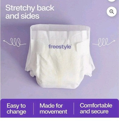 Freestyle Hyper Absorbent Ultra Soft TCF Baby Diapers, Size 2, 56 Count (Select