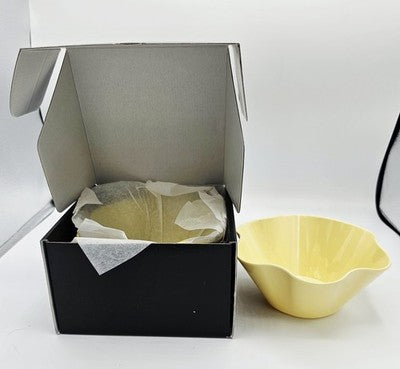 BRAND NEW Greg Natale Set of 4 Melamine Flora Bowls in Ombre Yellow