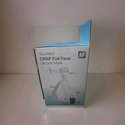 New NuvoMed CPAP Full Face Silicon Mask size medium w/ removable cushion Sealed
