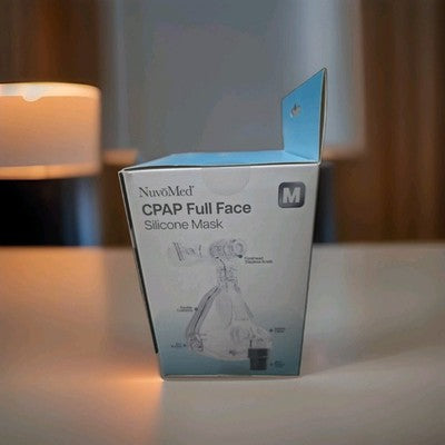New NuvoMed CPAP Full Face Silicon Mask size medium w/ removable cushion Sealed