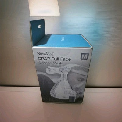 New NuvoMed CPAP Full Face Silicon Mask size medium w/ removable cushion Sealed
