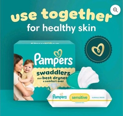 Pampers Swaddlers Diapers, Size 3, 132 Count