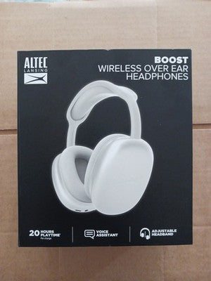 NEW Altec Lansing BOOST Wireless Over Ear Headphones MZX3007-WHTSIL - 2025 Model