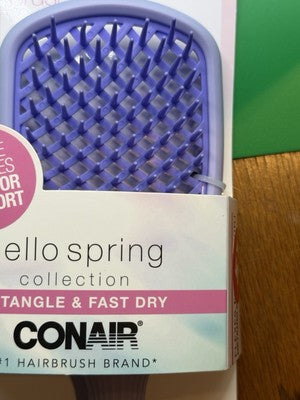 Conair Hello Spring Detangle& Fast Dry Hairbrush . New Product! Great Price!