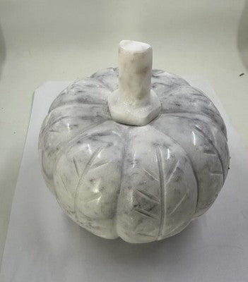 Solid Marble Pumpkin White and Grey New