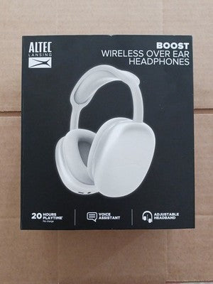 NEW Altec Lansing BOOST Wireless Over Ear Headphones MZX3007-WHTSIL - 2025 Model