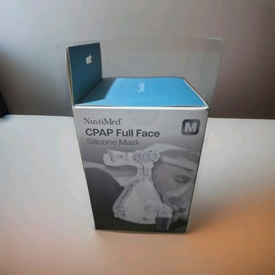 New NuvoMed CPAP Full Face Silicon Mask size medium w/ removable cushion Sealed