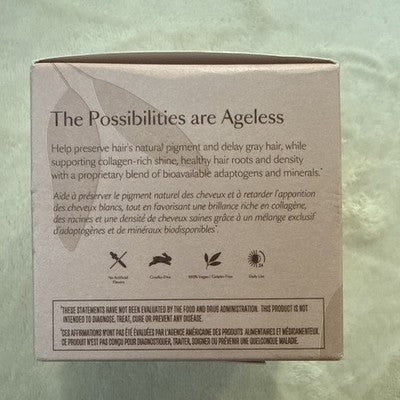 Vegamour GRO Ageless Gray Delay Hair Supplement 60 softgels 30-day Exp 2028 New