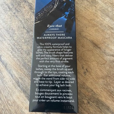 Laura Geller ALWAYS THERE Lengthening Waterproof Mascara, Black  .35 fl oz