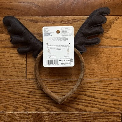 NWT Scunci Merry Reindeer Antler Sequined Holiday Headband w/ bells by Conair