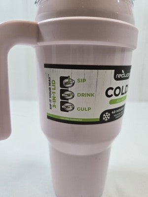 Reduce Cold1 Handle Mug 40 oz Rose Quartz 3 in 1 Lid *NWT*