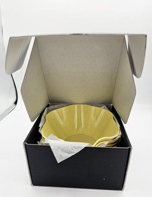 BRAND NEW Greg Natale Set of 4 Melamine Flora Bowls in Ombre Yellow