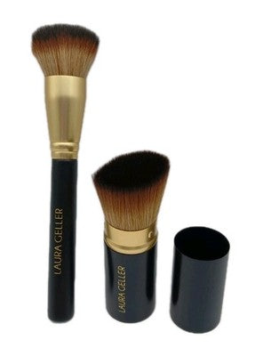2 Laura Geller Wonder Brush Pinceau & Retractable Angled Kabuki Brush