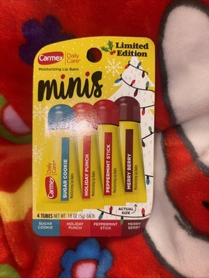 Carmex Daily Care Holiday Limited Edition Minis Lip Balm Sticks - 0.18oz/4pk